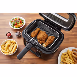 Swan SD6080BLKN 2.5 Litre Deep Fat Fryer with Viewing Window, Adjustable temperature controls, Easy Clean, 1800W, Black