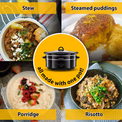 Crock-Pot Slow Cooker | Removable Easy-Clean Ceramic Bowl | 6.5 L (8+ People) | Black [SCV655B]
