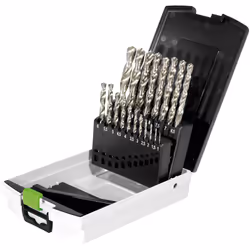 Festool Caja de brocas HSS, brocas de Acero HSS D 1-10 Sort/19