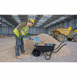 Draper 85L Metal Tray Wheelbarrow | Large Heavy Duty Trolley | Sack Barrow with Pneumatic Wheel | 82755