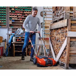 Einhell Power X-Change 18V Cordless Electric Push Sweeper - 610mm Width Electric Broom, 20L Dirt Tank, Adjustable Handle - TE-SW 18/610 Li Debris And