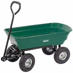 Draper Garden Trolley Cart Heavy Duty | Pull Along Wheelbarrow Trolley with Handle | Garden Tipping Trolley on Wheels with 20 ...