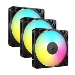 Corsair RS120 ARGB 120mm PWM Fans ? Daisy-Chain Connection ? Low-Noise ? Magnetic Dome Bearing ? Triple Pack ? Black
