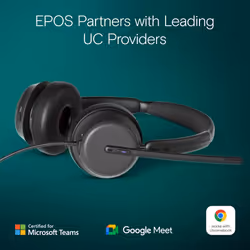 EPOS IMPACT 860T ANC Dual-Sided Wired Headset with Active Noise Cancellation, Microsoft Teams Certified, USB C and USB A, Super Wideband Audio, Ideal
