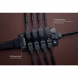 Noctua NA-FH1, 8 Channel Fan Hub for up to Eight 12V or 5V Based 4-pin PWM or 3-pin Fans (Black)