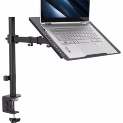 VIVO Single Laptop Notebook Desk Mount Stand - Fully Adjustable Extension with C Clamp (STAND-V001L)
