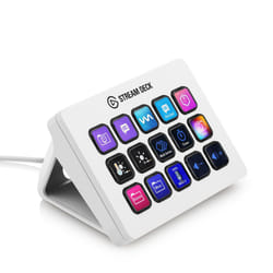 Elgato Stream Deck MK.2 White ? Studio Controller, 15 macro keys, trigger actions in apps and software like OBS, Twitch, ?YouTube and more, works with