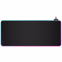 Corsair MM700 RGB Extended Cloth Gaming Mouse Pad - 930mm x 400mm - 360? RGB Lighting - Two USB Port Hub - Thick Rubber - Bla ...