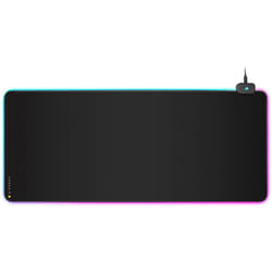 Corsair MM700 RGB Extended Cloth Gaming Mouse Pad - 930mm x 400mm - 360? RGB Lighting - Two USB Port Hub - Thick Rubber - Black