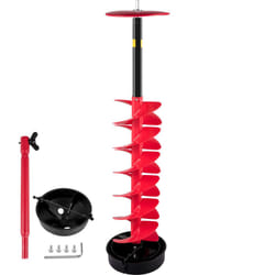 VEVOR Ice Drill Auger, 6" Diameter Nylon Ice Auger, 39" Length Ice Auger Bit,Auger Drill with 11.8" Extension Rod,Auger Bit with Drill Adapter,Top