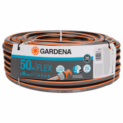 Gardena Comfort Flex Hose 19 mm (3/4 inch), 50 m: Dimensionally Stable, Flexible Garden Hose with a Power Grip Profile, of high-Quality Spiral Fabric,