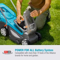 Gardena Battery Lawnmower PowerMax 32/36V P4A Without Battery: Lawnmower for lawns up to 200 m?, 32 cm Cutting Width, 30 l Collector Volume, Cutting