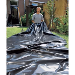 Apollo Gardening Ltd Ubbink Pond Liner AquaLiner 4m x 4m PVC 0.5 mm 1331167, black
