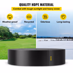 VEVOR Landscape Edging, 10 inch Depth 300 ft Total Length, Recycled HDPE Coiled Terrace Board, Flexible Bender Border for Landscaping, Lawn, Garden,
