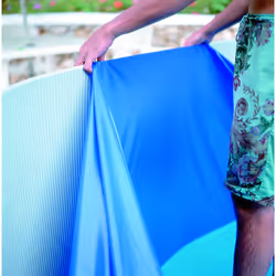 Gre FPR450 Round Pool Liner, 450 x 90 cm (L x H) Overlap System, Blue