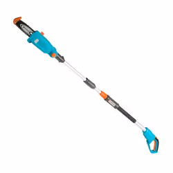 Gardena Battery Telescopic Pruner TCS 20/18 V P4A Without Battery: Pruning Saw with a Range of up to 4 m, 20 cm bar, Angled H ...