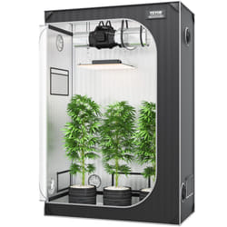 VEVOR 2x4 Grow Tent, 48'' x 24'' x 72'', High Reflective 2000D Mylar Hydroponic Growing Tent with Observation Window, Tool Bag and Floor Tray for