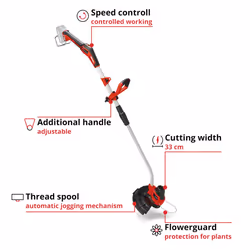 Einhell Power X-Change 18/33 Cordless Strimmer - 18V Battery Strimmer, Auto Line Feed 33cm Grass Trimmer - GE-CT 18/30 Li Garden Strimmer, Cordless