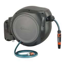 GARDENA (08045) Retractable Garden Hose Reel 66' ft, Wall Mounted, Automatic Retraction & Length Lock for Easy Watering. Heavy Duty Swivel Bracket