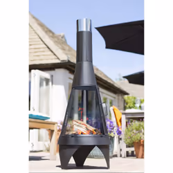MESH COLORADO STEEL CHIMENEA 125cm