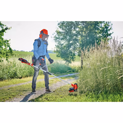 Einhell Power X-Change 18V Cordless Brush Cutter - Powerful Weed Trimmer With Metal Blades, Bump Fed Spool And Harness - AGILLO 18/200 Solo Battery