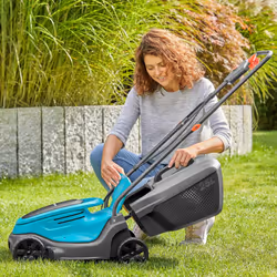 Gardena Battery Lawnmower PowerMax 30/18V P4A without battery: 30 cm cutting width, 35?65 mm cutting height, 25 l catcher capacity, ergonomic handle,