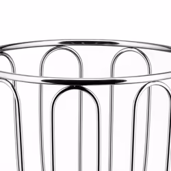 Alessi 370/19 - Design Wire-Worked Citrus Fruit Holder, 18/10 Stainless Steel, 19 cm