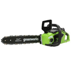 Greenworks GD40CS15 Cordless Chainsaw with Brushless Motor, 14 Inch (35cm) Bar Length, 12m/s Chain Speed, 3.5kg, Auto-Oiler, Kickback Protection