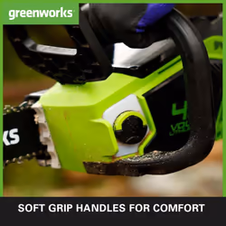 Greenworks GD40CS15 Cordless Chainsaw with Brushless Motor, 14 Inch (35cm) Bar Length, 12m/s Chain Speed, 3.5kg, Auto-Oiler, Kickback Protection