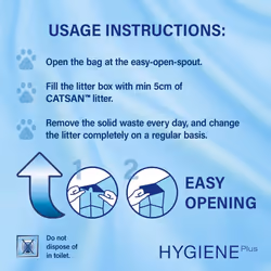CATSAN Hygiene Plus Non Clumping Adult Cat Litter and Kitten Litter  20L 100% Natural and Absorbent