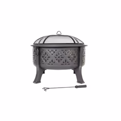 MORESQUE DEEP STEEL FIREPIT WITH GRILL