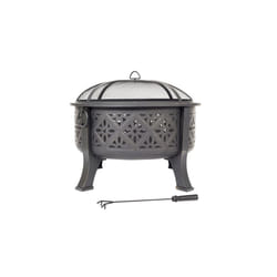 MORESQUE DEEP STEEL FIREPIT WITH GRILL