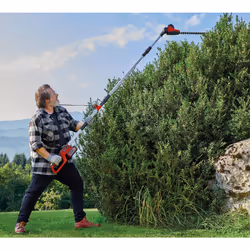 Einhell GC-HH 18/45 Li T-Solo Power X-Change Battery Hedge Trimmer 18V Lithium-Ion Hedge Trimmer with Rotating Main Grip 7 Position Tilt Motor Head No