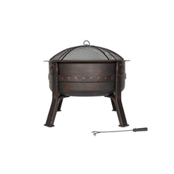 La Hacienda 58528 Brava Large Deep Bowl Firepit, Bronze Effect