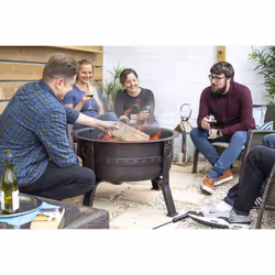 La Hacienda 58528 Brava Large Deep Bowl Firepit, Bronze Effect