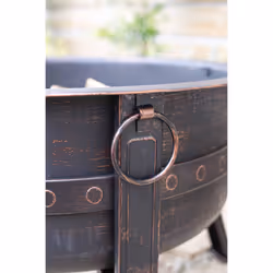 La Hacienda 58528 Brava Large Deep Bowl Firepit, Bronze Effect