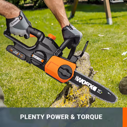 WORX WG322E.9 18V (20V MAX) 25cm Cordless Compact Chainsaw - (Tool Only - Battery & Charger Sold Separately), Black