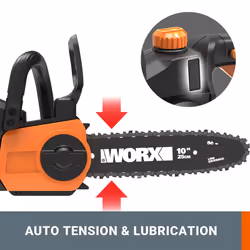 WORX WG322E.9 18V (20V MAX) 25cm Cordless Compact Chainsaw - (Tool Only - Battery & Charger Sold Separately), Black