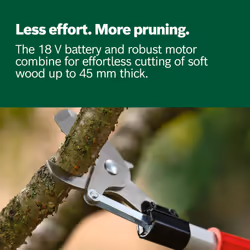 Bosch Cordless Pruner AdvancedPrune 18V-45 (for Effortless Cutting of Branches Up to 45mm; 18 Volt System; Up to 600 Cuts; with Extension Pole,