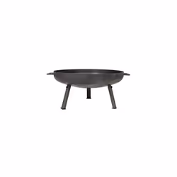 La Hacienda 55576 Pittsburgh Medium Firepit - Industrial Thick Steel - Patio Heater - 360 View - Log Burner, Oiled Steel, 33cm H x 85cm