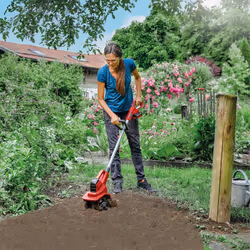 Einhell Power X-Change 18V Cordless Garden Rotavator - Powerful Soil Cultivator, 20cm Working Width, 15cm Working Depth - GE-CR 18/20 Li E Solo Tiller