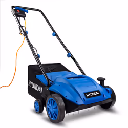 Hyundai Electric Lawn Scarifier/Aerator/Lawn Rake, 1500w, 32cm Working Width, 4 Adjustable Scarifying Heights, Foldable Handl ...