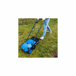Hyundai Electric Lawn Scarifier/Aerator/Lawn Rake, 1500w, 32cm Working Width, 4 Adjustable Scarifying Heights, Foldable Handles, Compact and