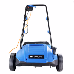 Hyundai Electric Lawn Scarifier/Aerator/Lawn Rake, 1500w, 32cm Working Width, 4 Adjustable Scarifying Heights, Foldable Handles, Compact and