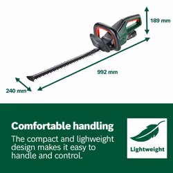 Bosch Cordless Hedge Cutter UniversalHedgeCut 18V-50 (Without Battery, 18 Volt System, Brushless Motor, Blade Length: 50 cm, in Carton Packaging)