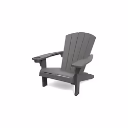 Keter Alpine Adirondack Outdoor Garden Furniture Chair - Graphite Grey