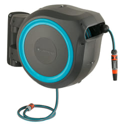 Gardena Wall-Mounted Hose Box Rollup XL (Turquoise) 35 m: Versatile Watering System for Large Gardens, Swivel Hose Box, Including 35 m Gardena Hose
