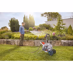 Gardena CleverRoll M Easy Metal Set: Hose trolley with 60 m capacity, very sturdy with a stable hose guide, includes 25m hose (18547-20)