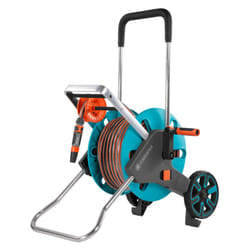 GARDENA CleverRoll M Easy Set: Hose cart with up to 20 m capacity, particularly stable, with a comfortable hose guide in a robust metal frame, drip