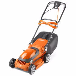 Flymo EasiStore 340R Electric Rotary Lawn Mower - 34 cm Cutting Width, 35 Litre Grass Box, Close Edge Cutting, Rear Roller, C ...